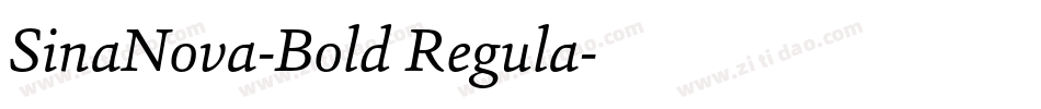 SinaNova-Bold Regula字体转换